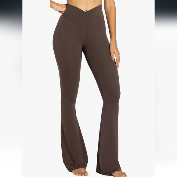 Brown High-Waisted Women's Pants - Picture 1 of 16
